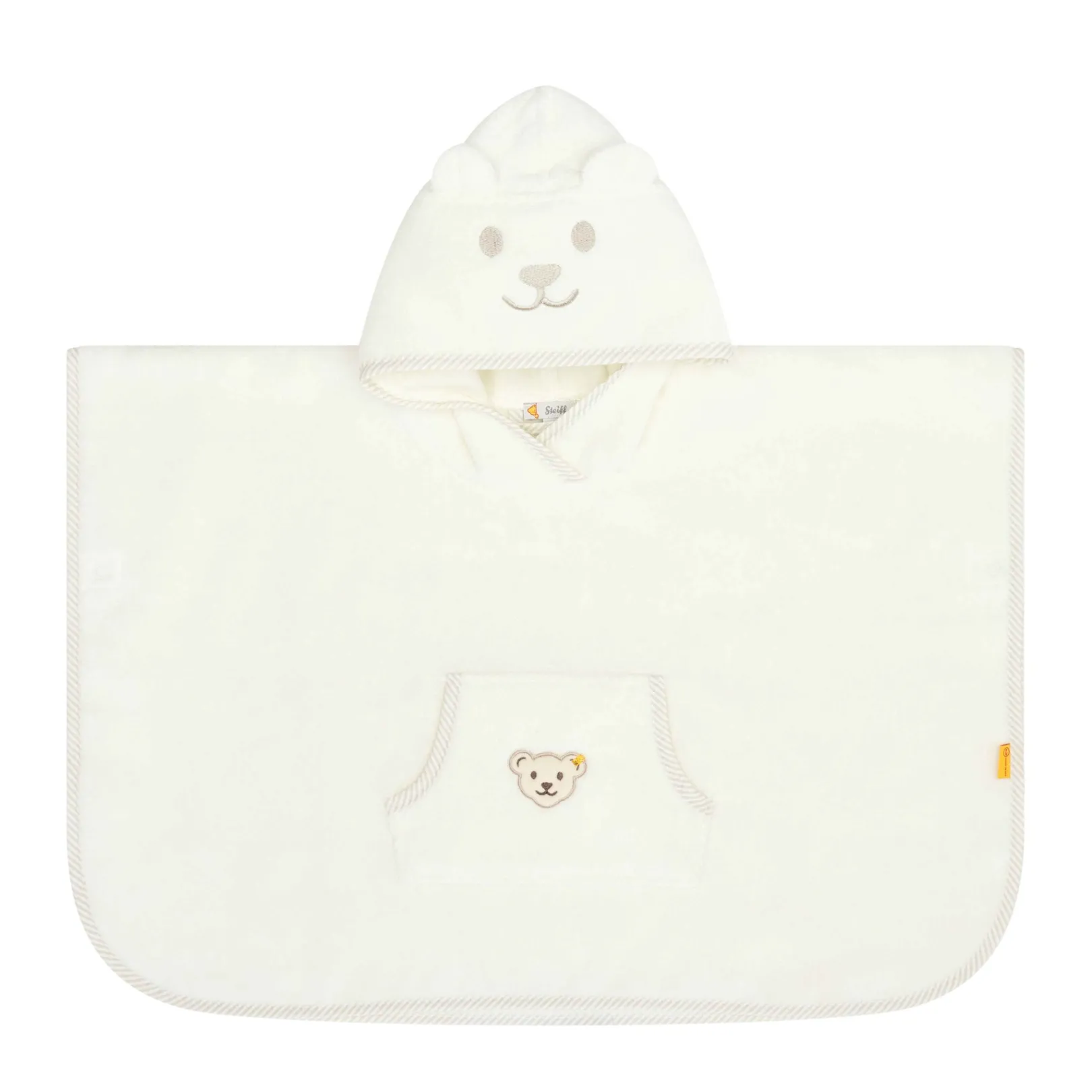 Outlet Steiff Bath Poncho, white