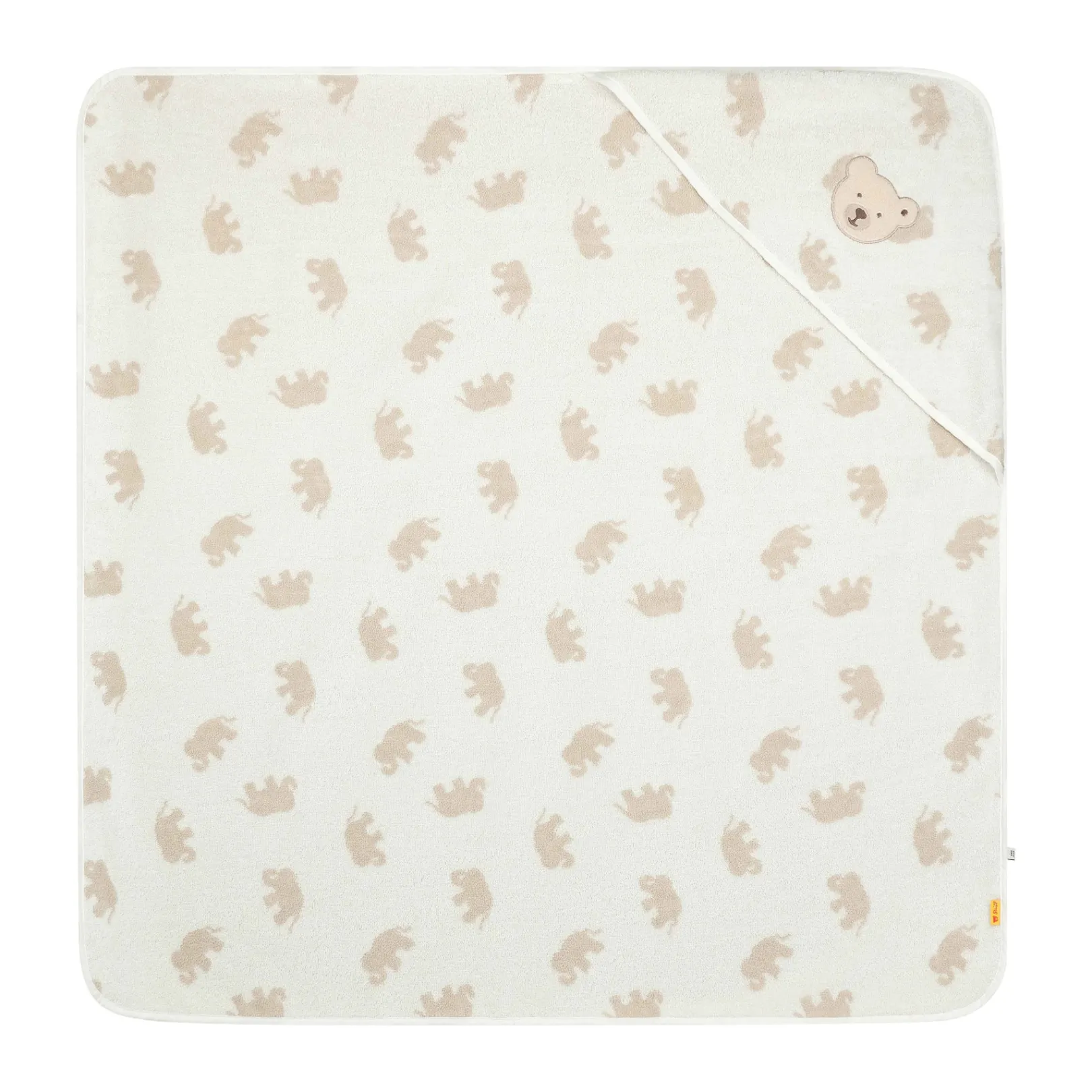 Hot Steiff Bath towel with hood, white