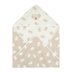Hot Steiff Bath towel with hood, white