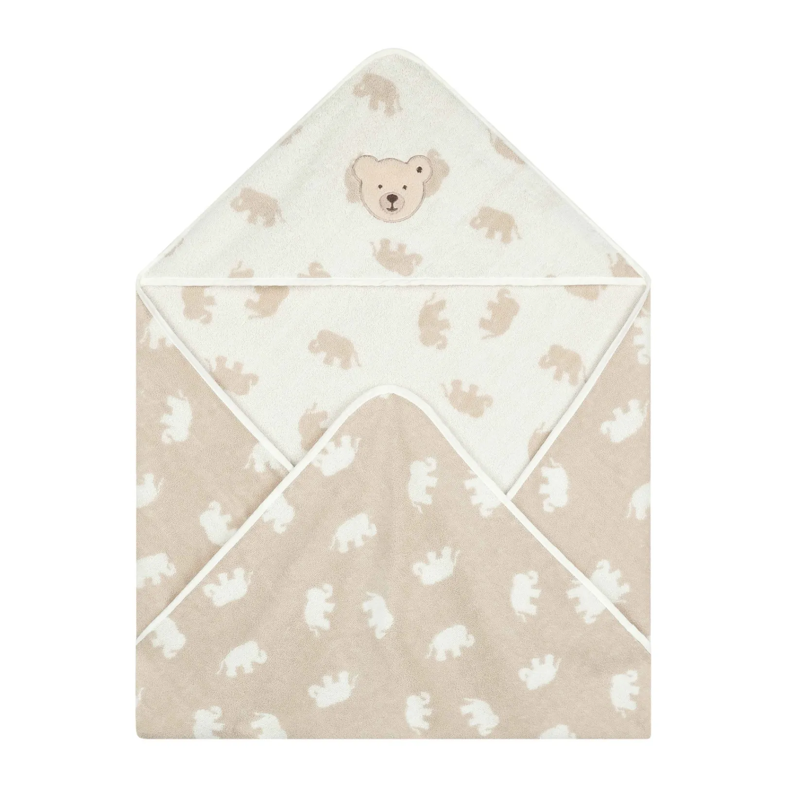 Hot Steiff Bath towel with hood, white