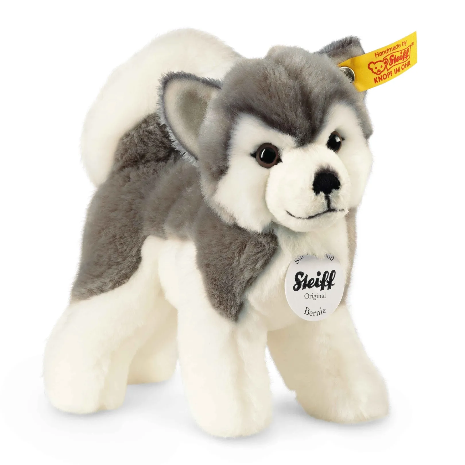 Best Steiff Bernie husky, 17 cm, white