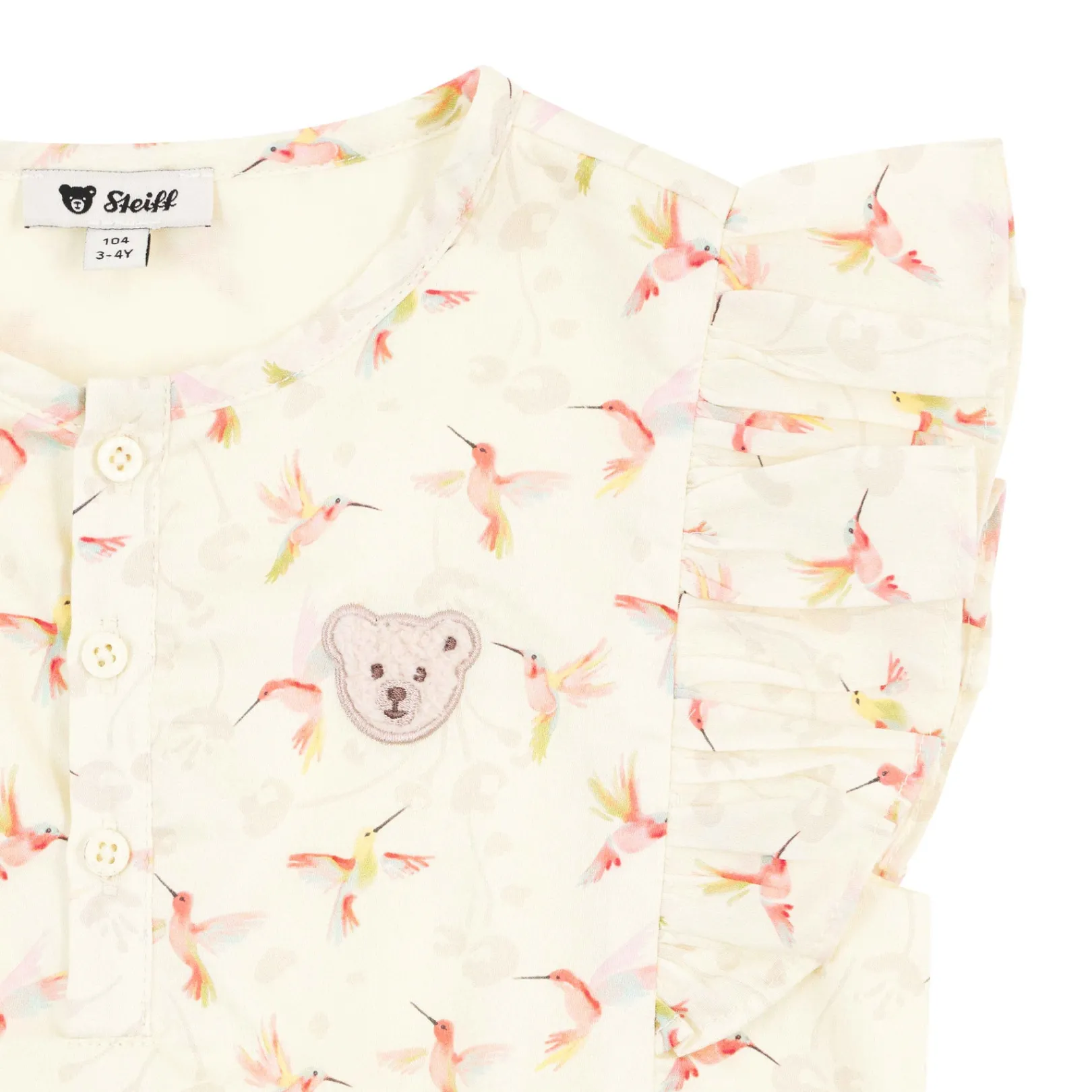 Discount Steiff Blouse shortsleeve, for Girls beige
