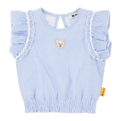 Fashion Steiff Blouse shortsleeve, light blue for Girls lightblue