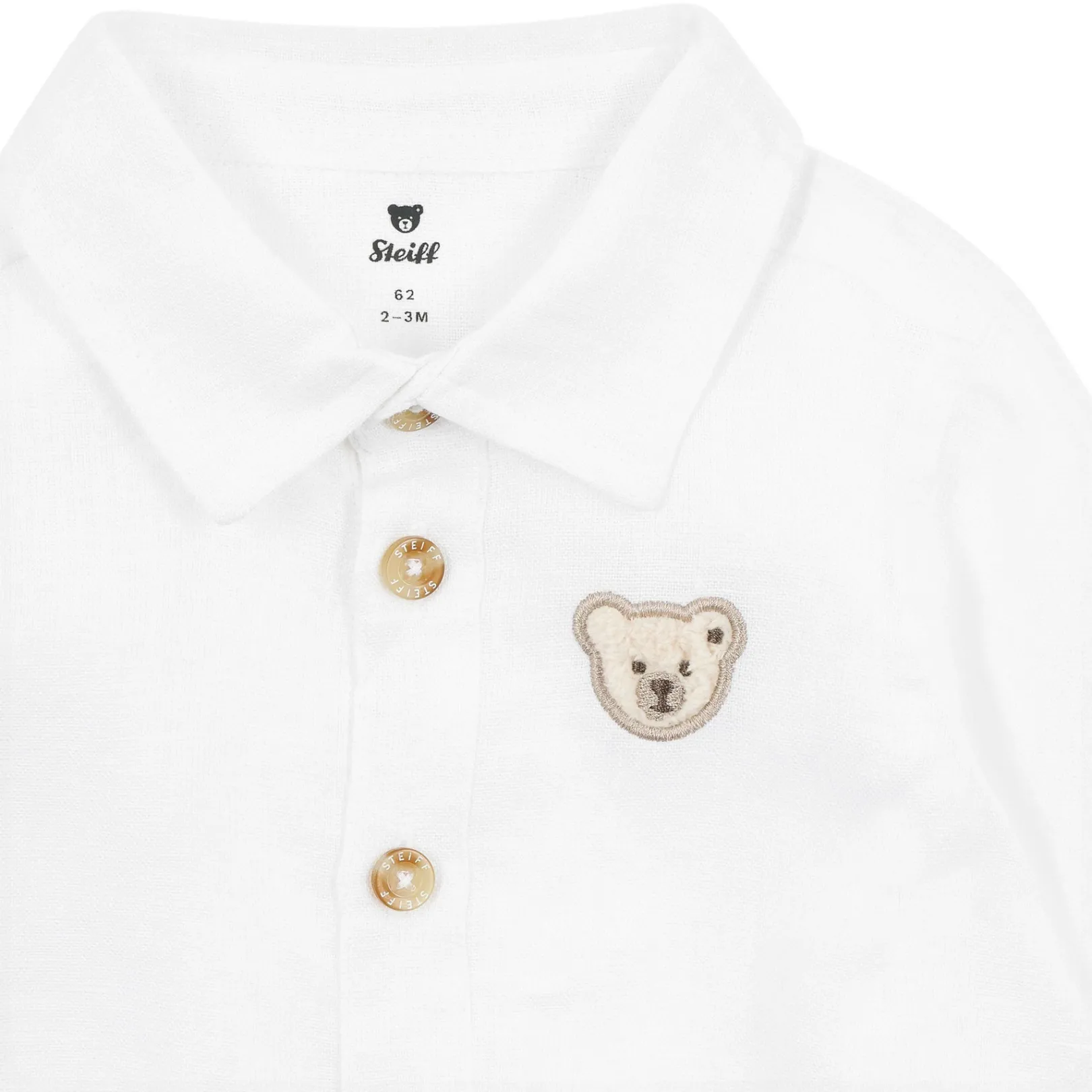 New Steiff Body longsleeve, for Boys white
