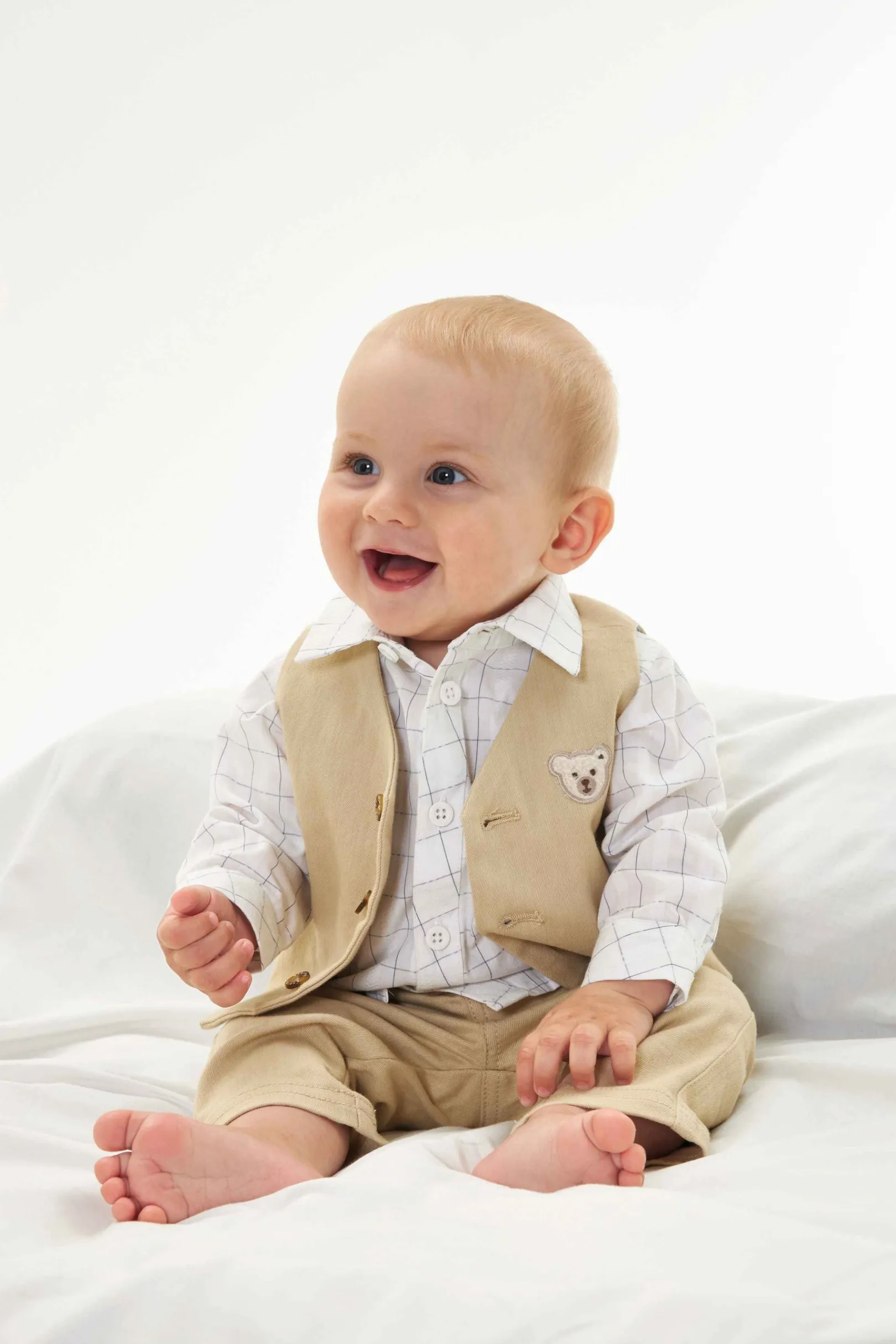 New Steiff Body longsleeve, for Boys white
