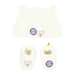 Outlet Steiff Cap + Babyshoes FC Bayern, white