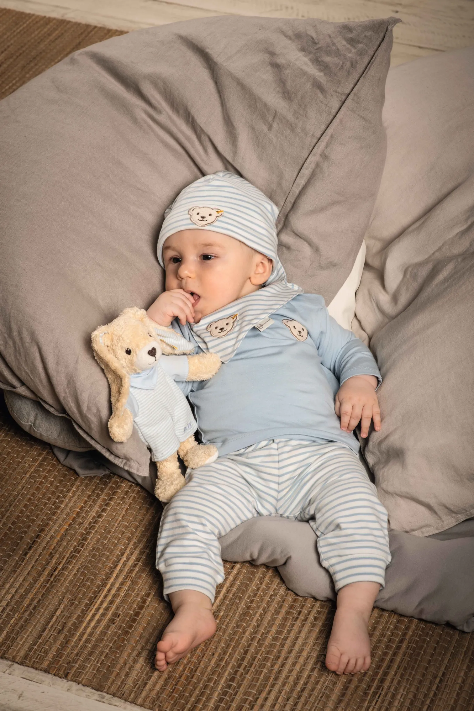 Discount Steiff Cap GOTS, light blue lightblue
