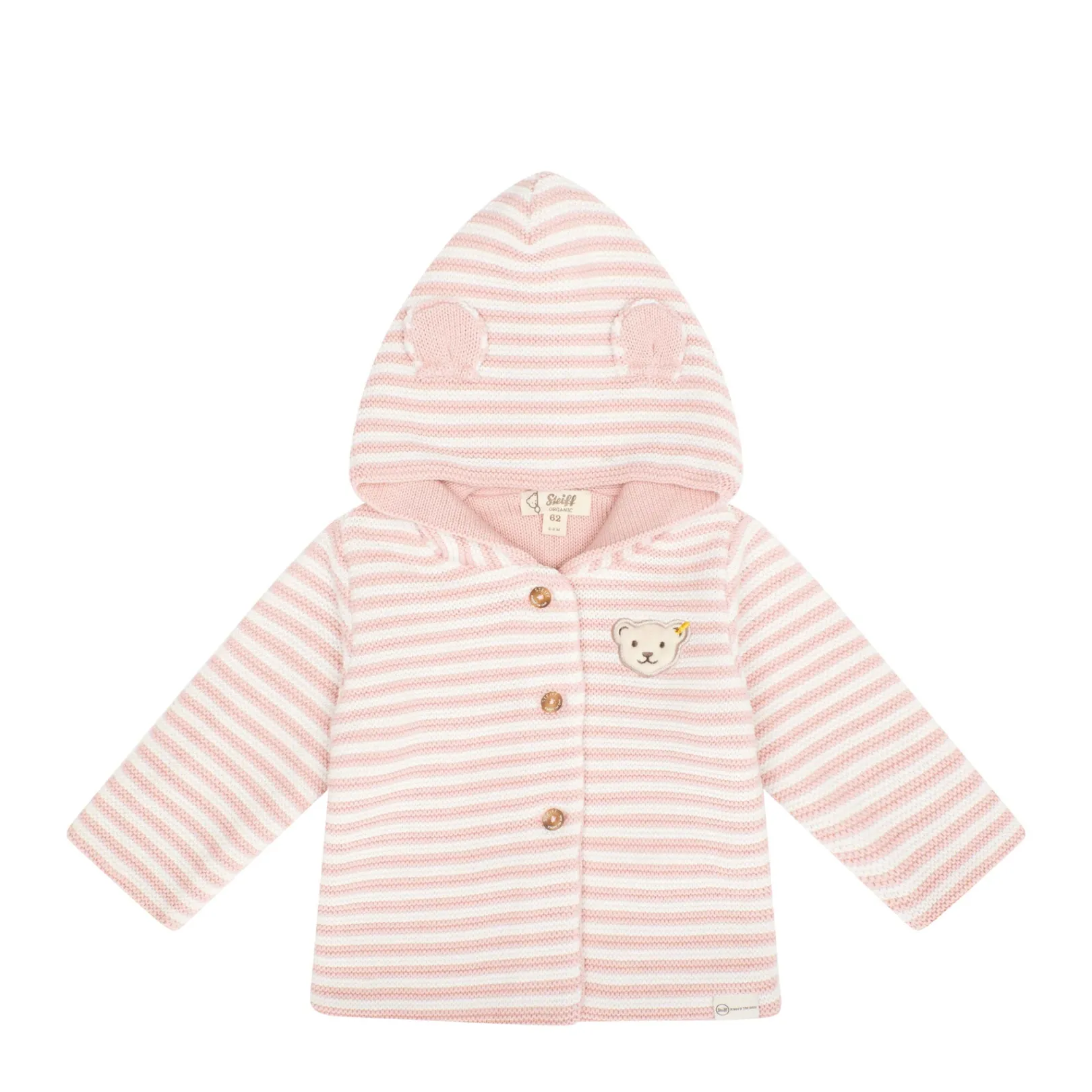 Sale Steiff Cardigan GOTS, pink rose