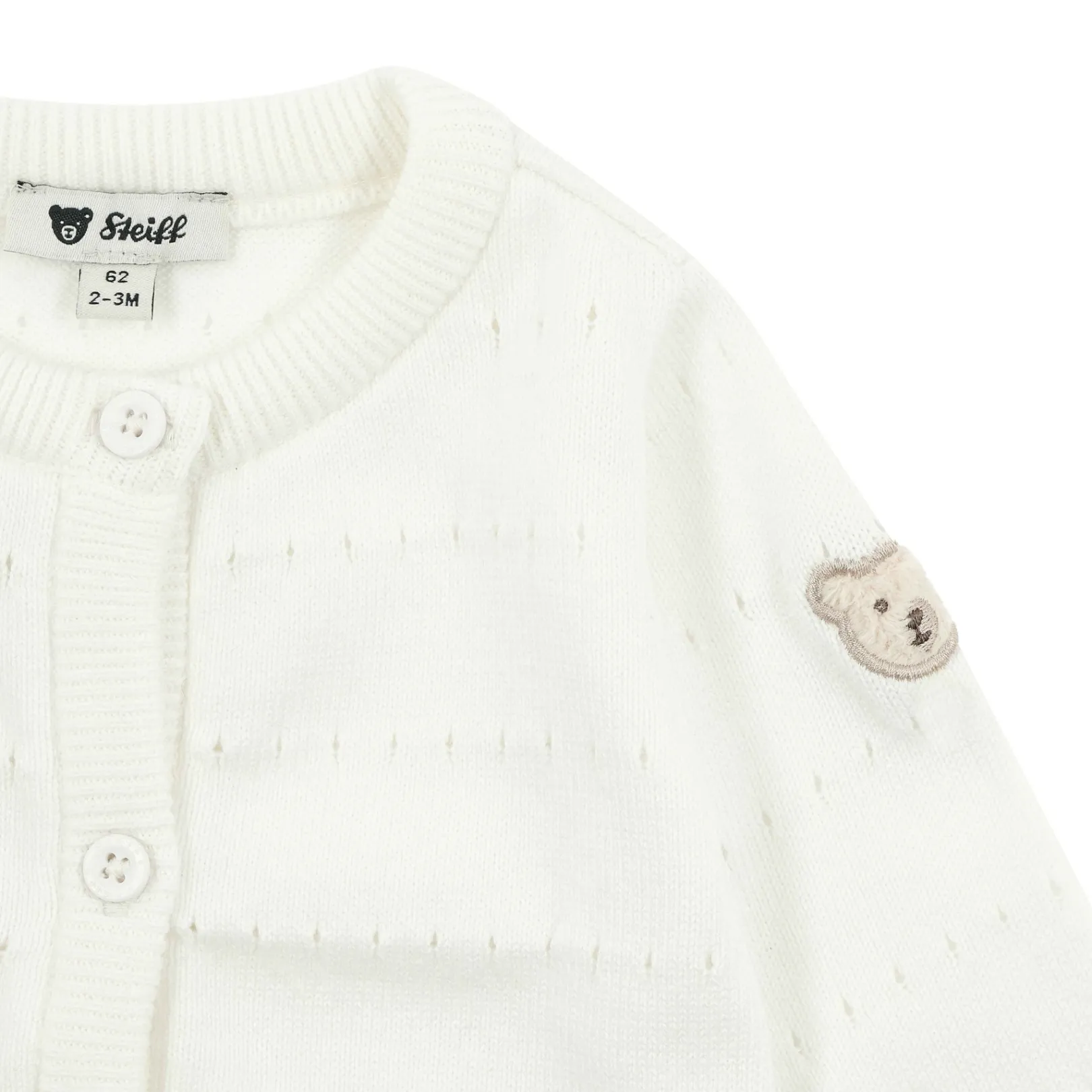 New Steiff Cardigan, for Girls white