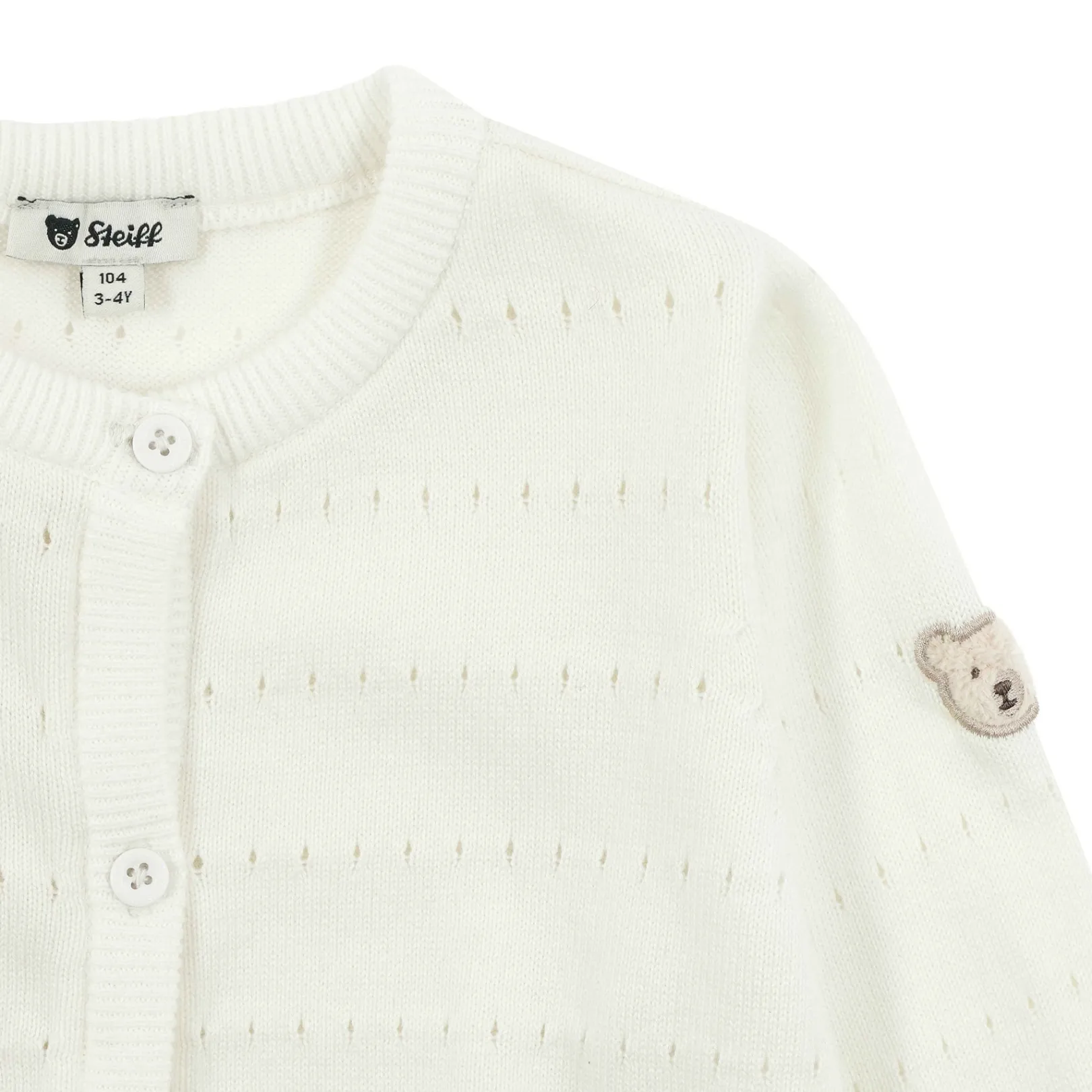 Hot Steiff Cardigan, for Girls white