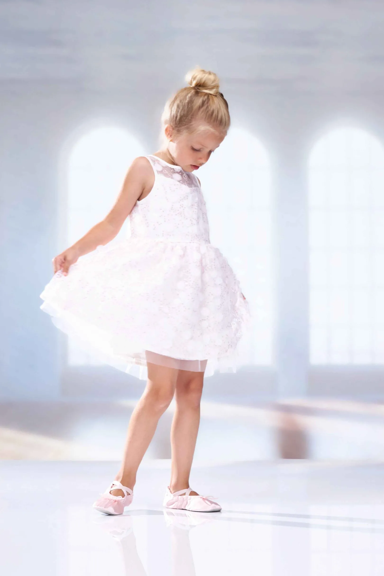New Steiff Dress, for Girls white