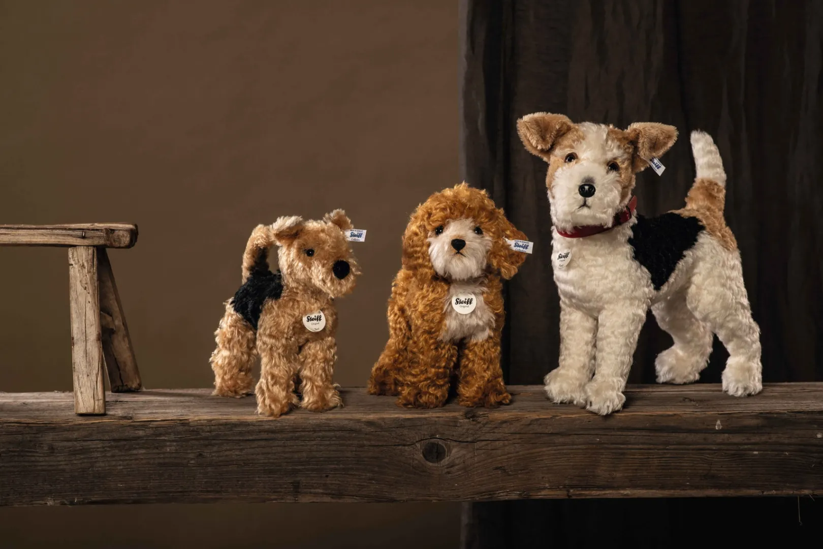 Sale Steiff Foxy Fox Terrier, 35 cm, multicoloured