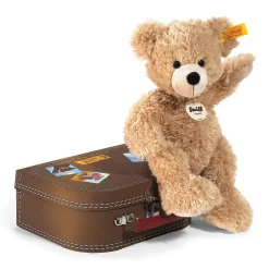 Hot Steiff Fynn Teddy bear in suitcase, 28 cm, beige