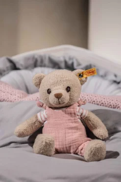 Sale Steiff GOTS Nele Teddy bear, 26 cm, pink