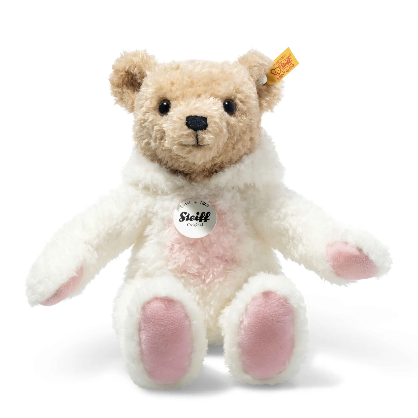 Fashion Steiff Hoodie-Teddy bear rabbit, 27 cm, white