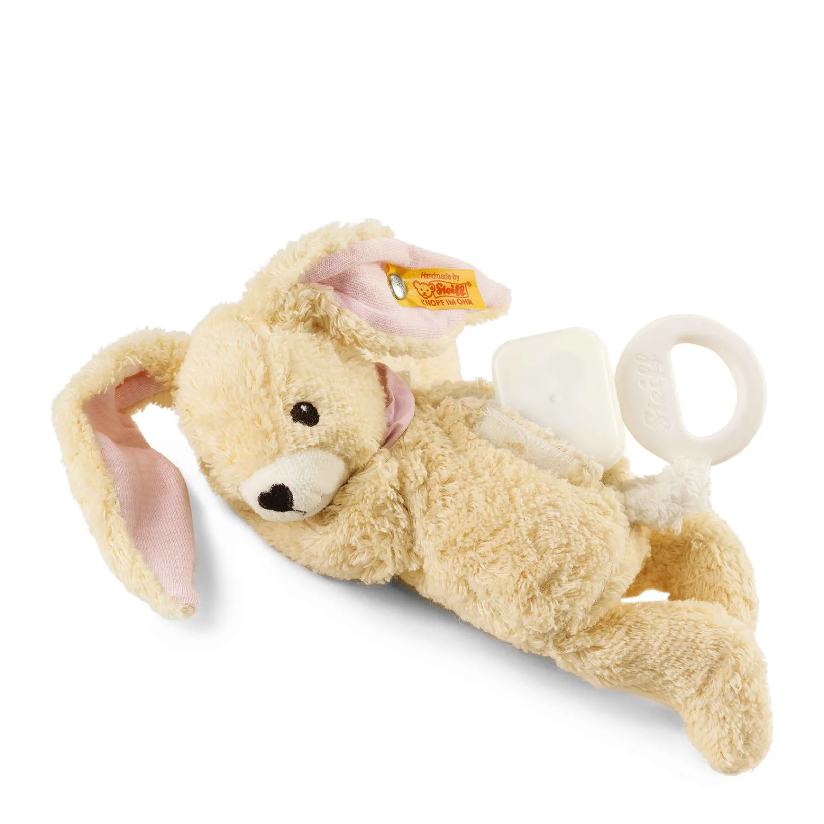 Outlet Steiff Hoppel rabbit music box, 20 cm, pink