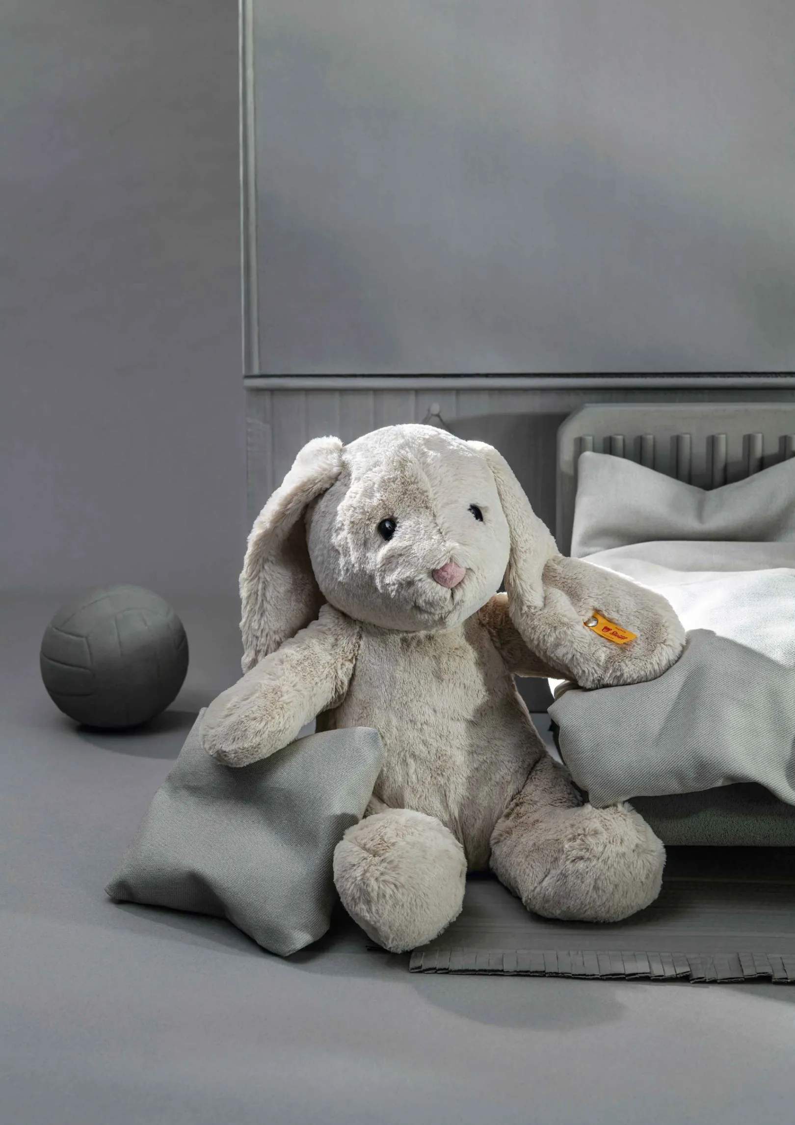 Fashion Steiff Hoppie rabbit, 28 cm, light grey