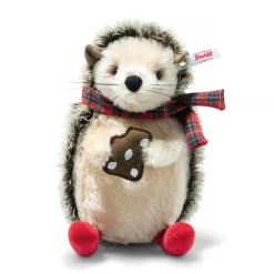 Best Steiff Ivo Christmas hedgehog, 19 cm, dark brown