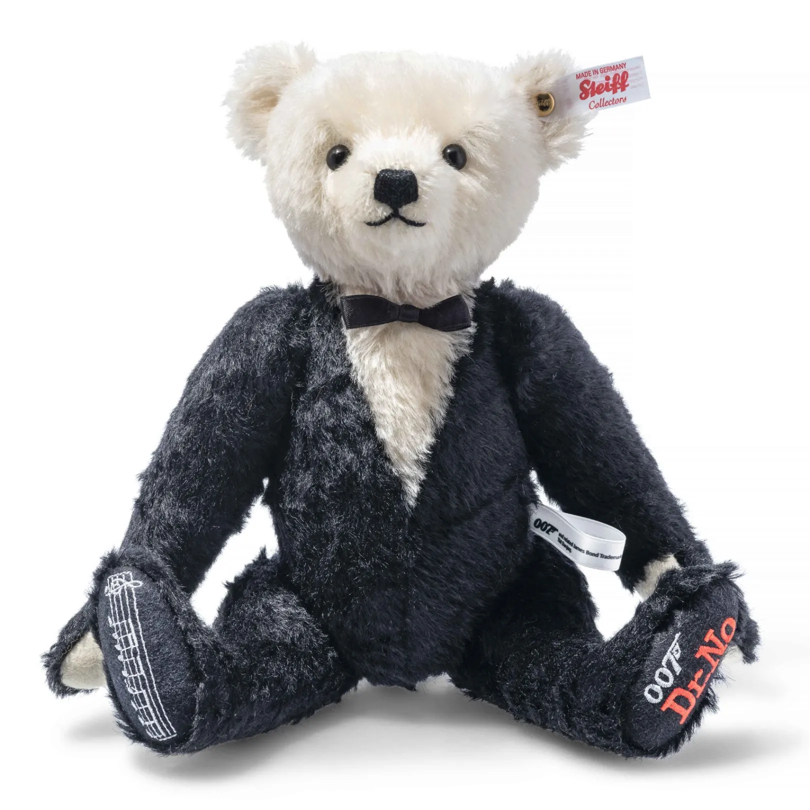 Clearance Steiff James Bond Dr. No musical Teddy bear, 30 cm, black
