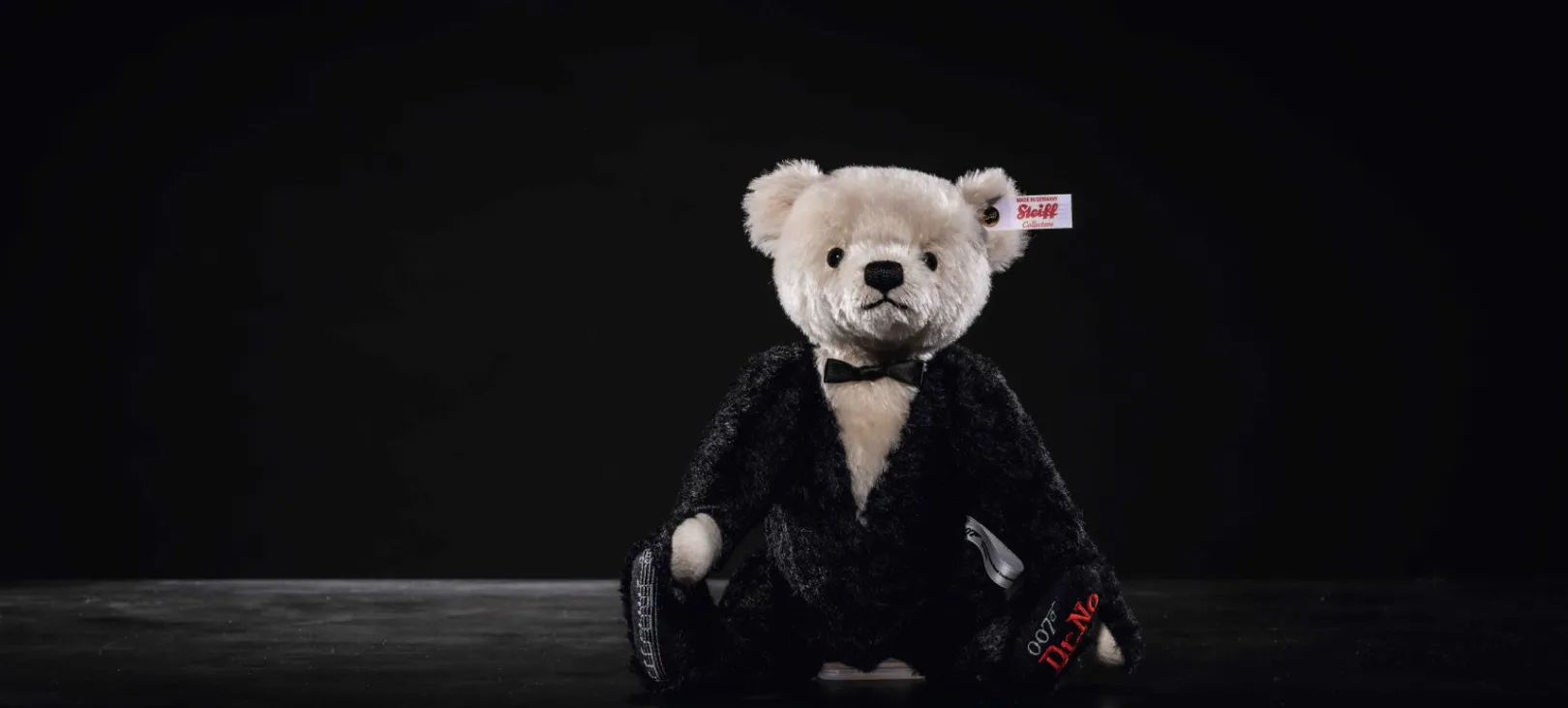 Clearance Steiff James Bond Dr. No musical Teddy bear, 30 cm, black