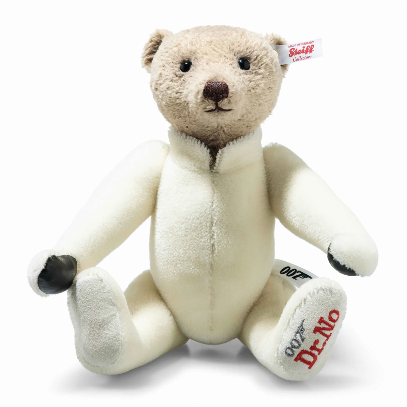 Sale Steiff James Bond villain Dr. Julius No Teddy bear, 30 cm, white