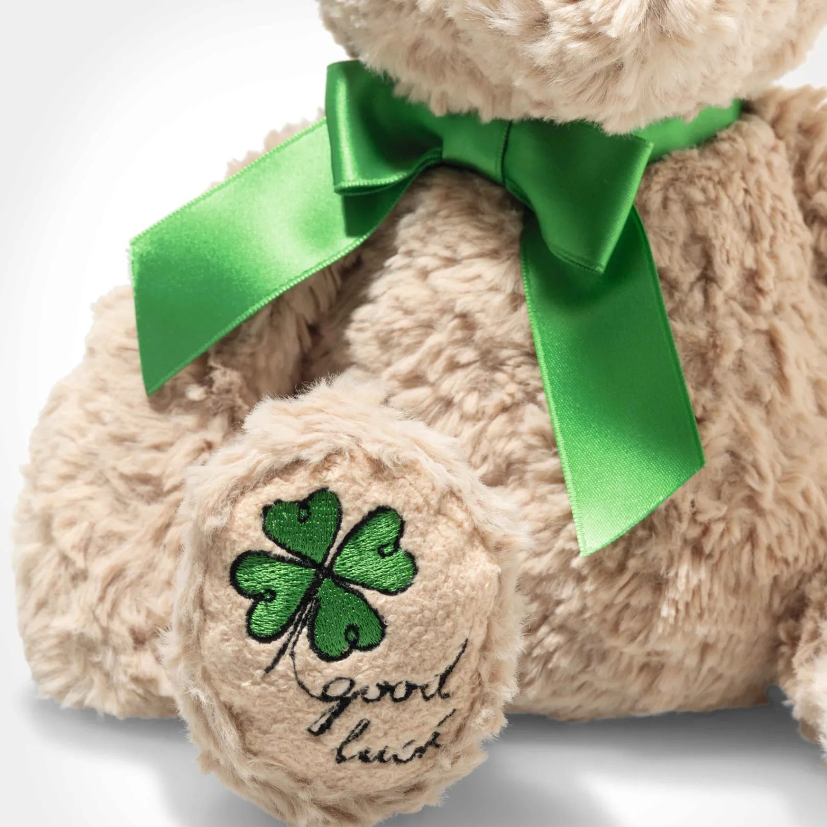 New Steiff Jimmy Teddy bear – Good Luck, 30 cm, beige