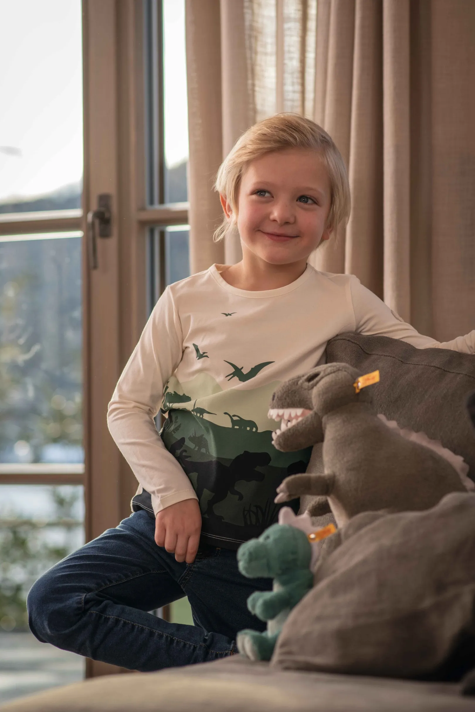 Sale Steiff Joshi baby T-Rex, 16 cm, light green