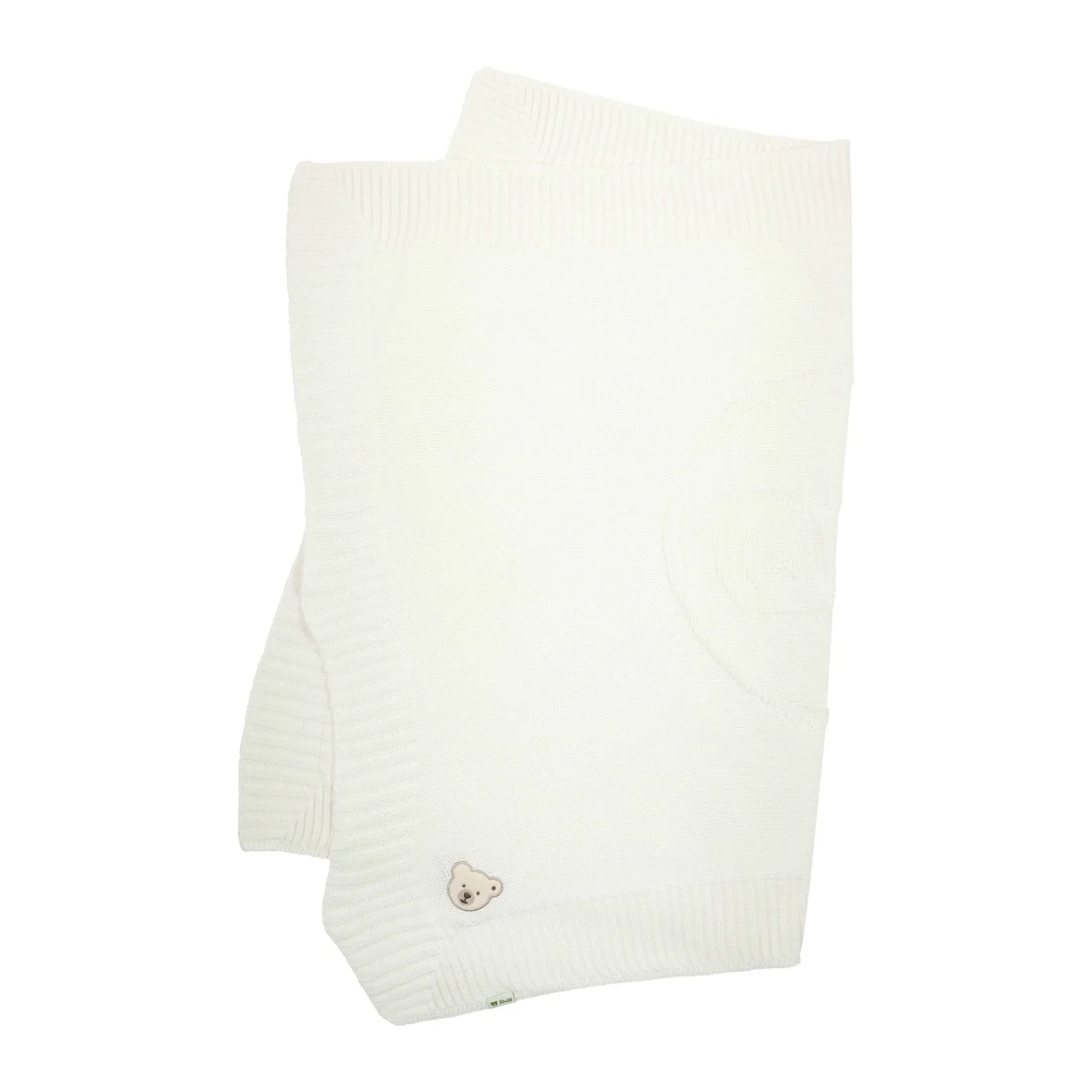 New Steiff Knit Blanket GOTS, white