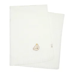 New Steiff Knit Blanket GOTS, white