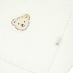 New Steiff Knit Blanket GOTS, white