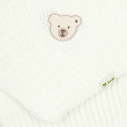 New Steiff Knit Blanket GOTS, white