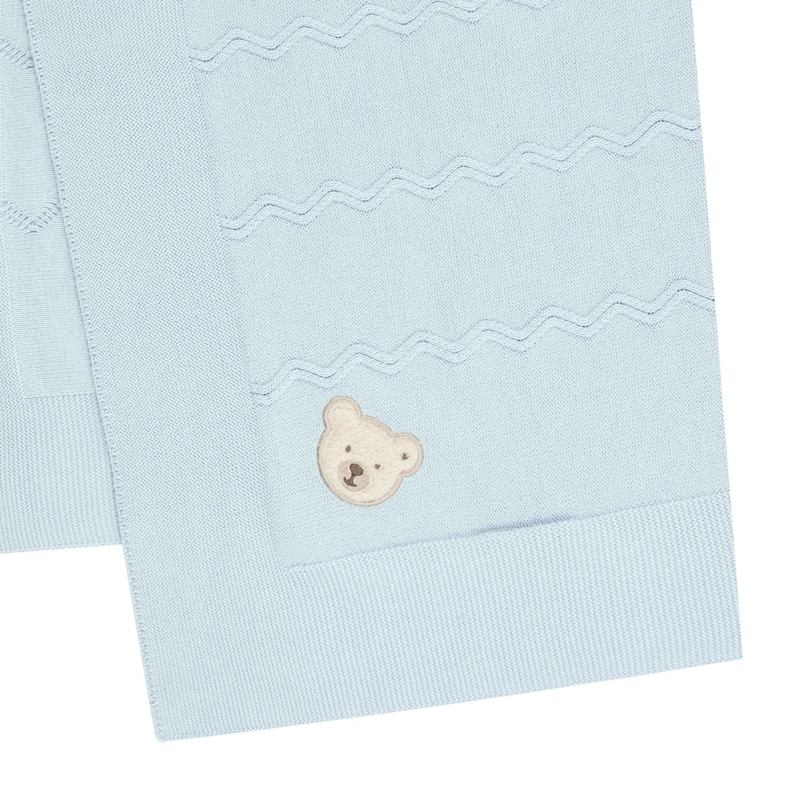 Discount Steiff Knit Blanket, light blue for Boys lightblue