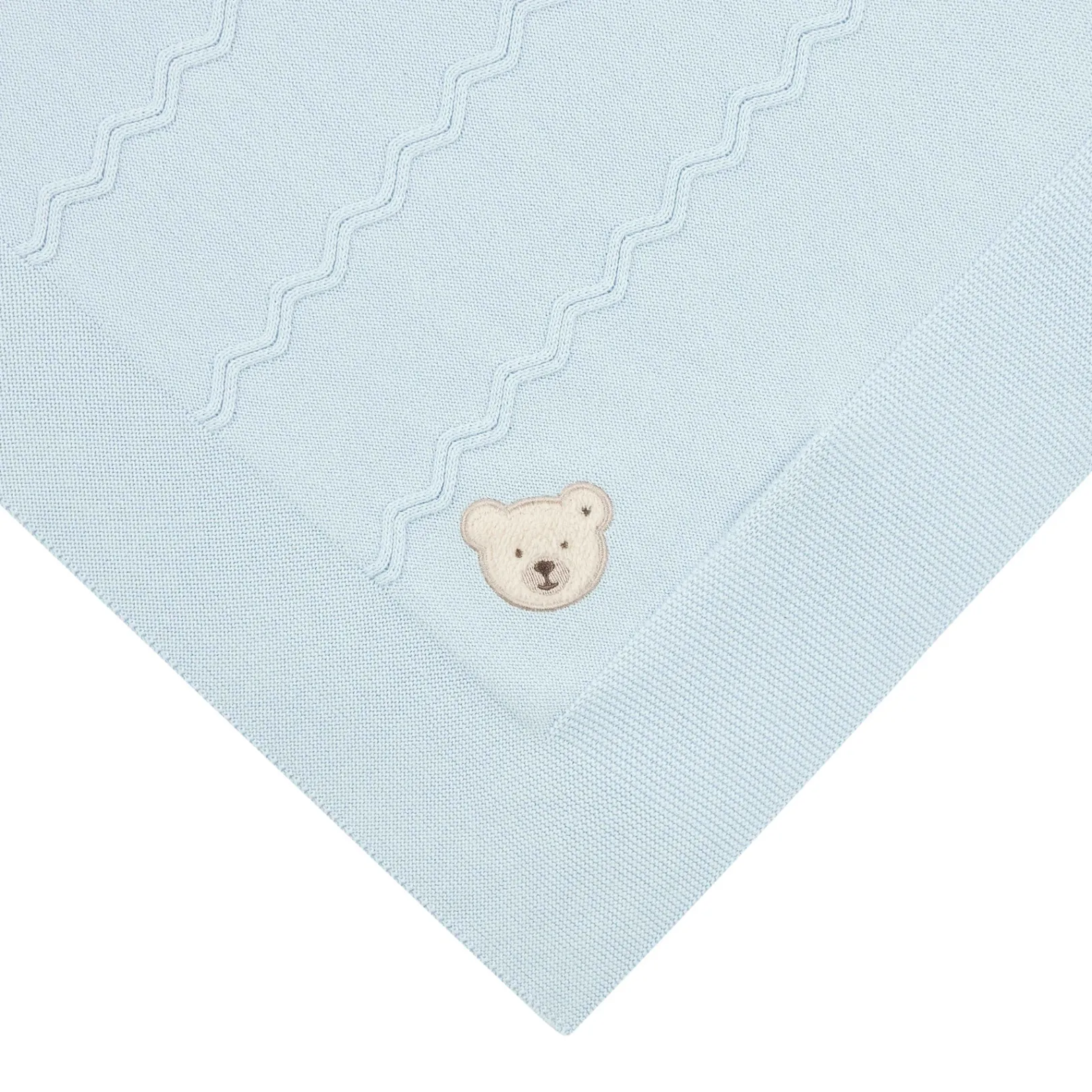 Discount Steiff Knit Blanket, light blue for Boys lightblue
