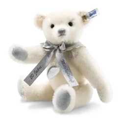 Best Steiff Loyal Teddy bear 20 years of Club membership, 24 cm, white