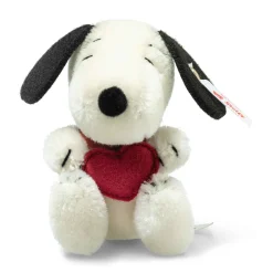 New Steiff Miniature Snoopy with heart, 9 cm, white