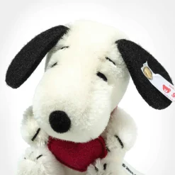 New Steiff Miniature Snoopy with heart, 9 cm, white