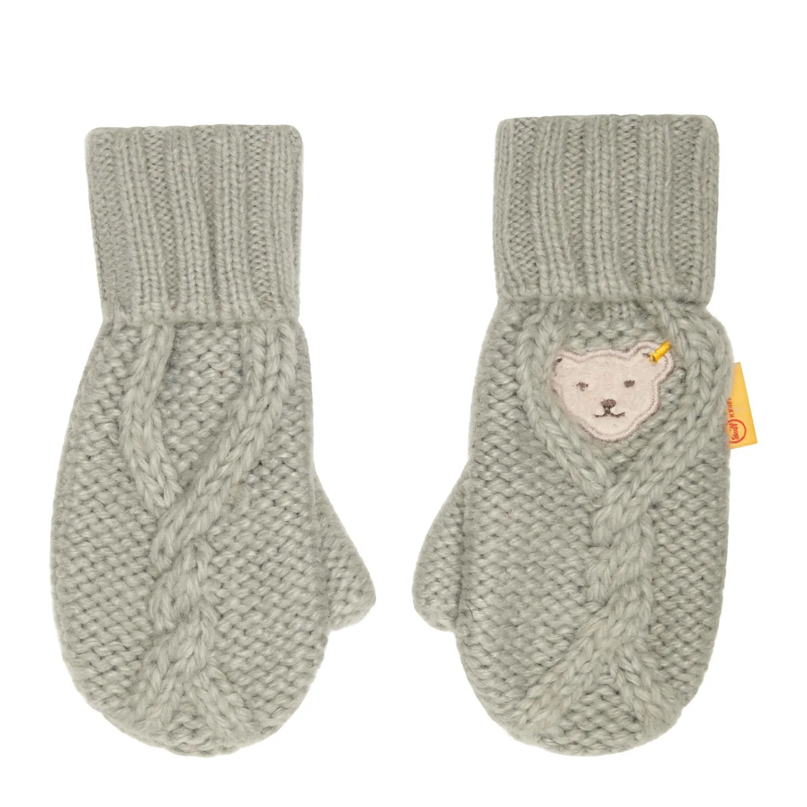 Sale Steiff Mittens, light grey for Boys lightgrey