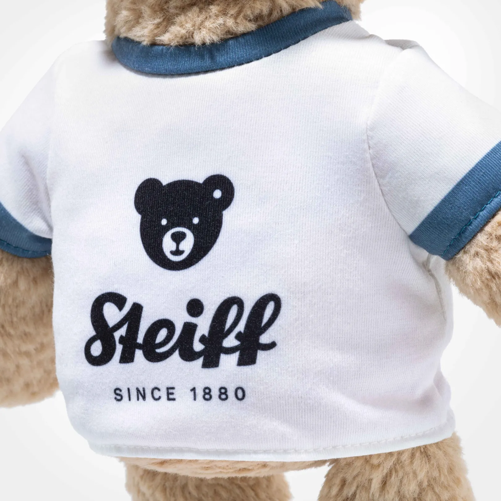 Sale Steiff Museum Teddy bear Ben with little elephant T-shirt, 30 cm, beige
