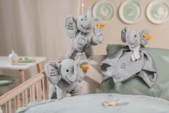 New Steiff My first Ellie elephant music box, 25 cm, light grey