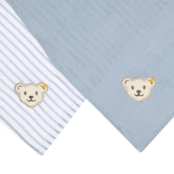 Fashion Steiff Napkin pack of 2 GOTS, light blue lightblue