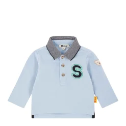 Best Steiff Poloshirt longsleeve, light blue for Boys lightblue