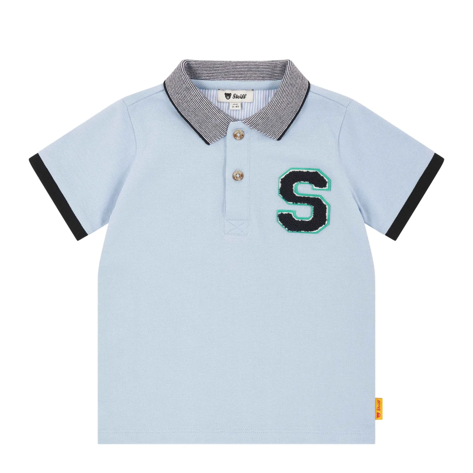 New Steiff Poloshirt shortsleeve, light blue for Boys lightblue