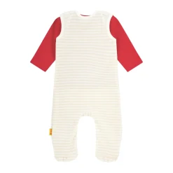 Sale Steiff Romper + T-Shirt longsleeve FC Bayern, beige