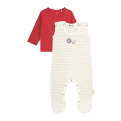 Sale Steiff Romper + T-Shirt longsleeve FC Bayern, beige
