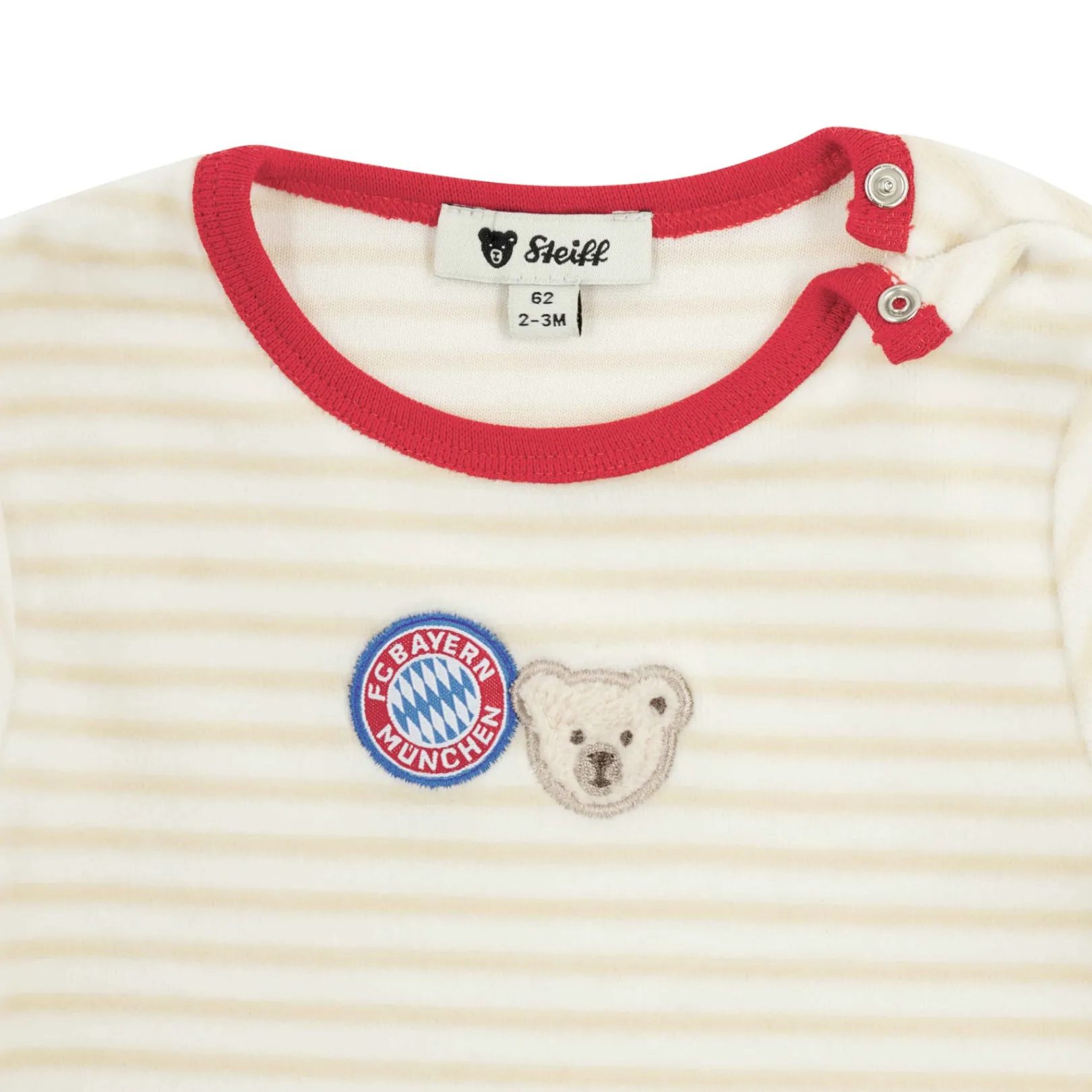 Sale Steiff Romper longsleeve FC Bayern, beige