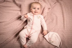 New Steiff Romper longsleeve GOTS, pink rose