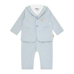 Hot Steiff Romper longsleeve, light blue for Boys lightblue