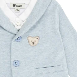 Hot Steiff Romper longsleeve, light blue for Boys lightblue