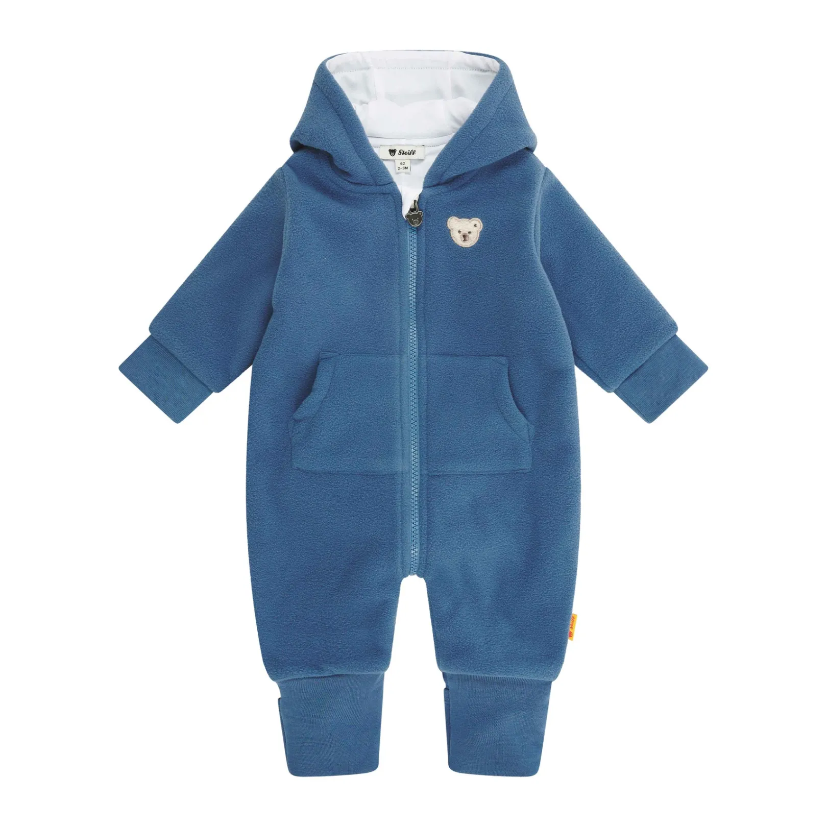 Outlet Steiff Romper longsleeve, medium blue for Boys mediumblue