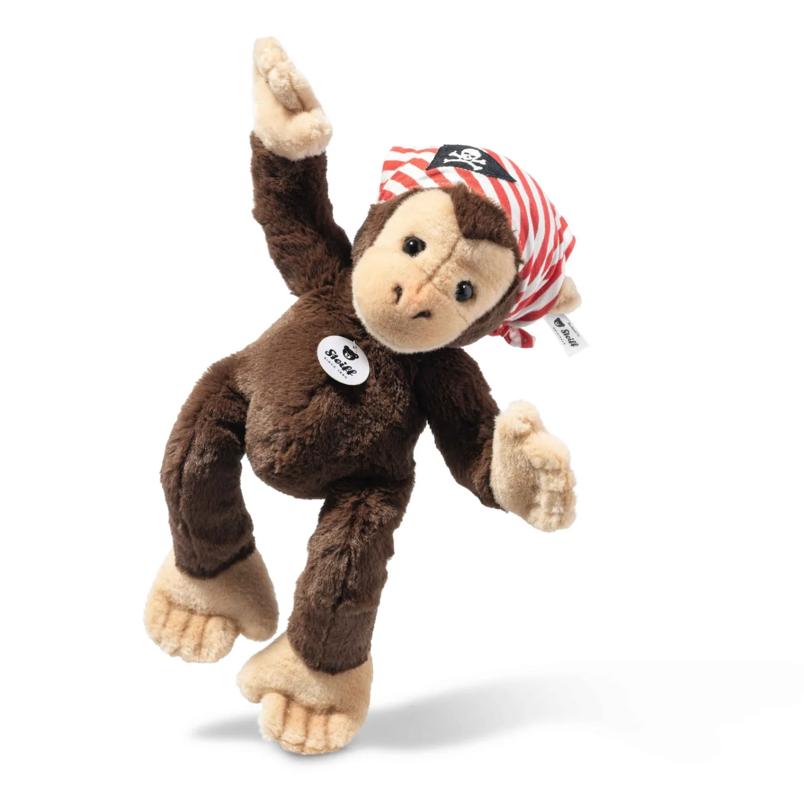 Best Steiff Scotty dangling monkey, 28 cm, brown